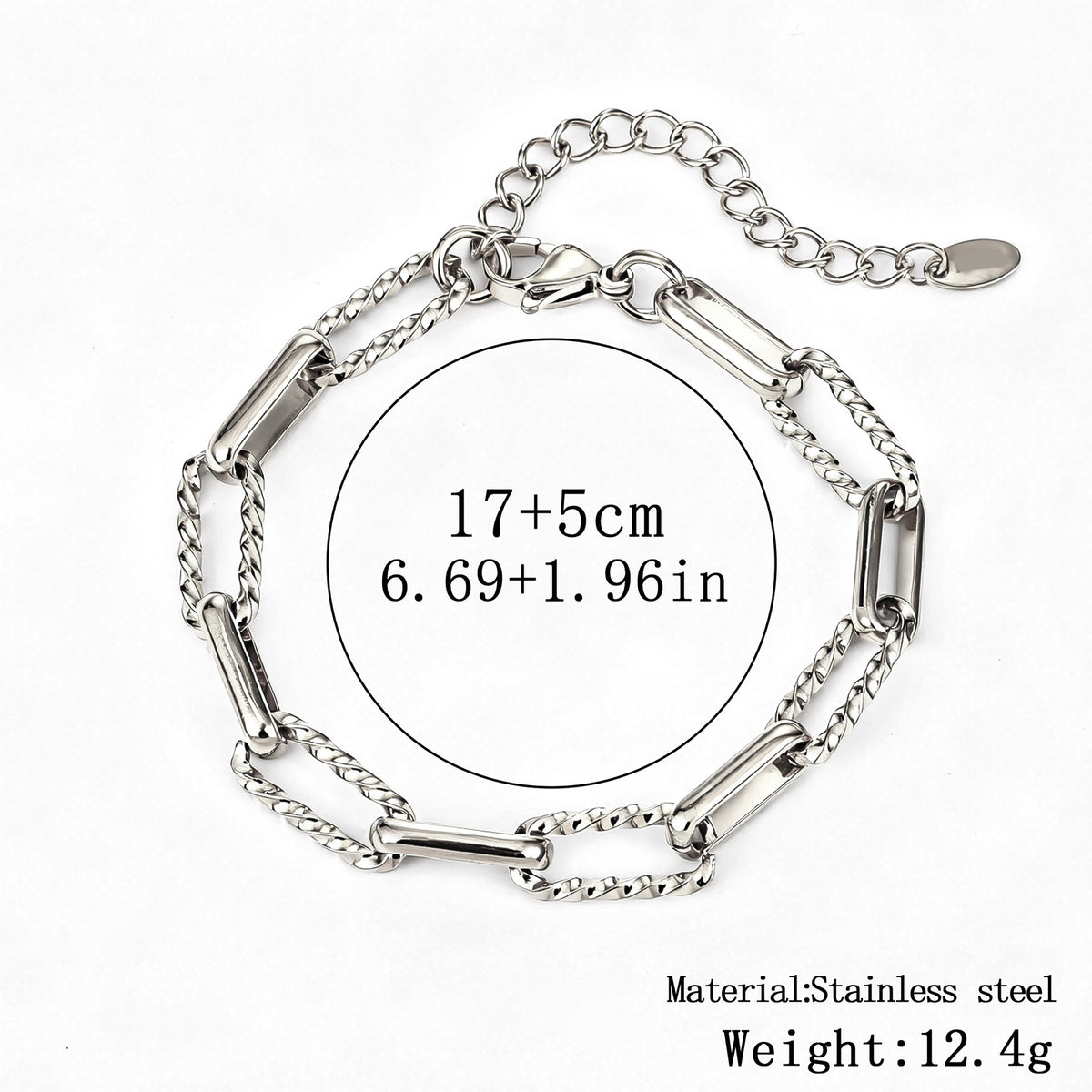 316L Titanium Steel Bracelet Waterproof Hypoallergenic Gold Plated Chain Jewelry for Men Women Unisex Fashion Accessories