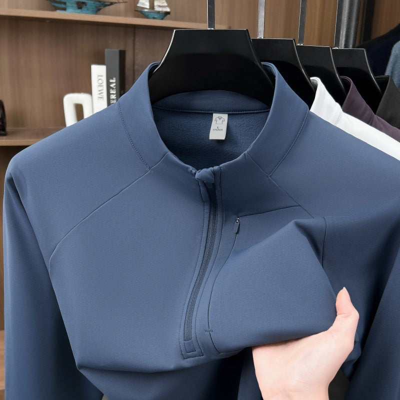 Mens Half Zip Sweatshirt Casual Loose Fit