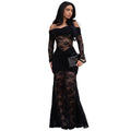 Women's One-Shoulder Lace Bodycon Dress