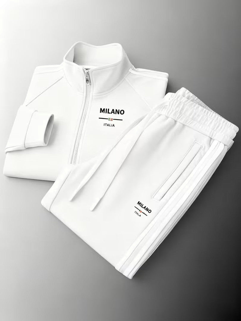 Mens Zipper 3D Print Sportswear Tracksuit Set