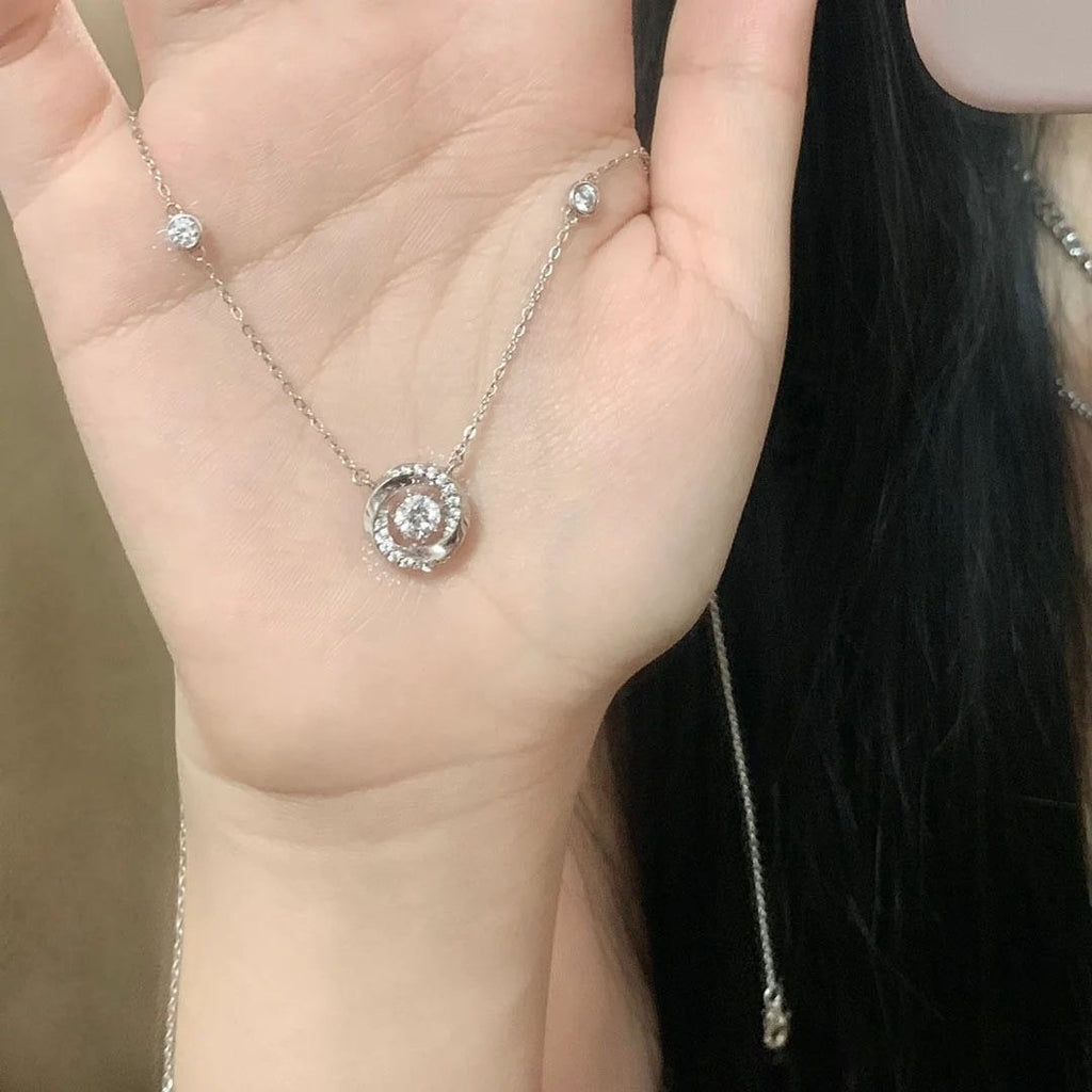 Zircon Bow Necklace for Women