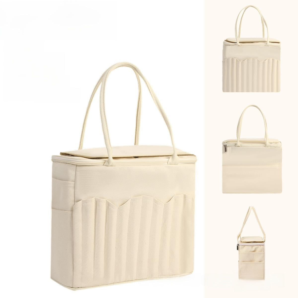Portable Canvas Yarn Storage Organizer Bag