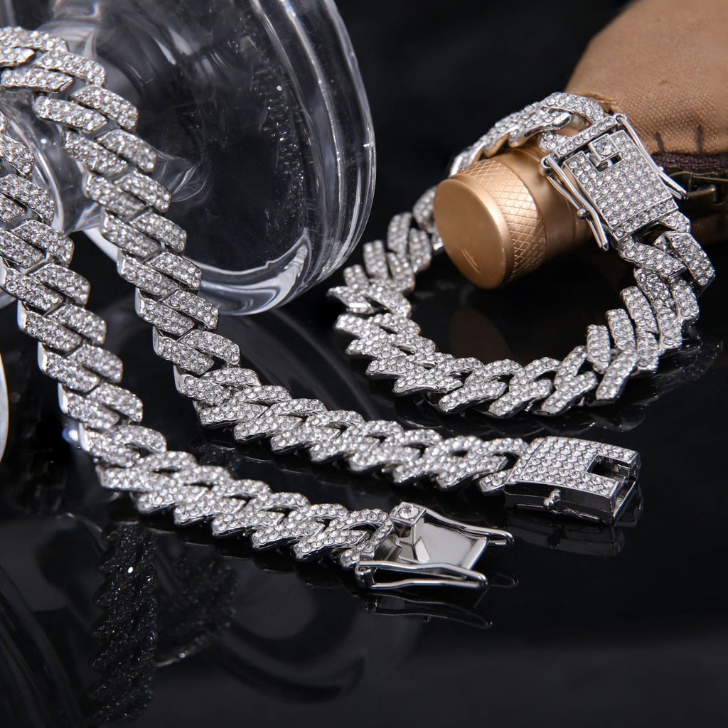 Diamond Cuban Chain Necklace Hip Hop Style