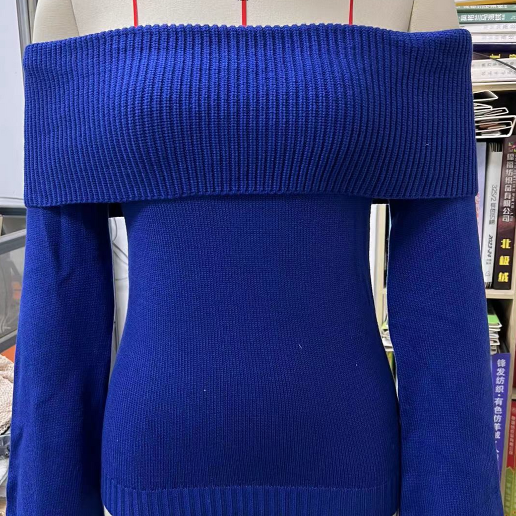 Womens Slim-fit Knitted Backless Sweater
