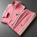 Men's Zip-Up Jacket and Pants Set Digital Print Long Sleeve Tracksuit