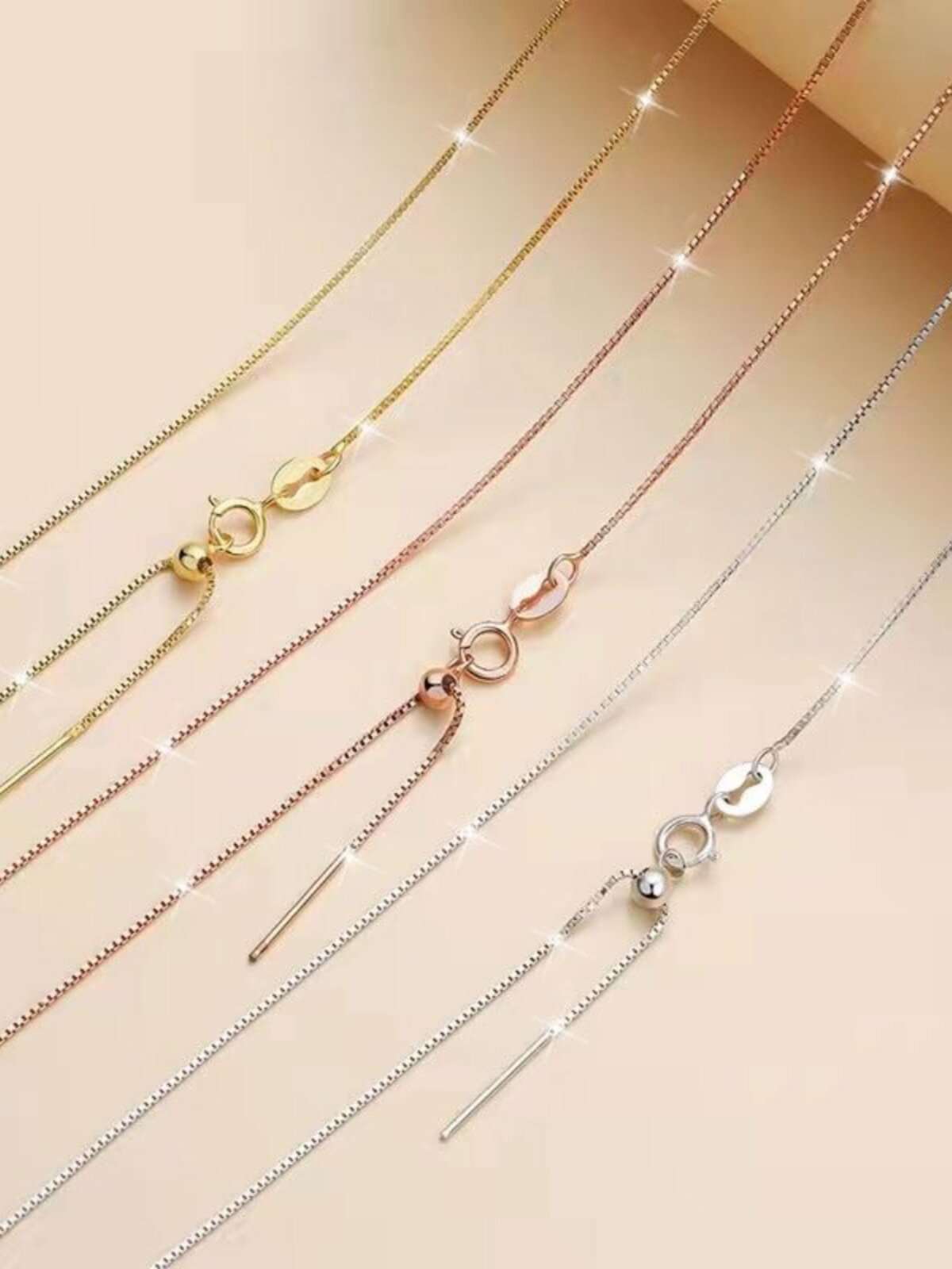 Adjustable 18K Gold Necklace Chain