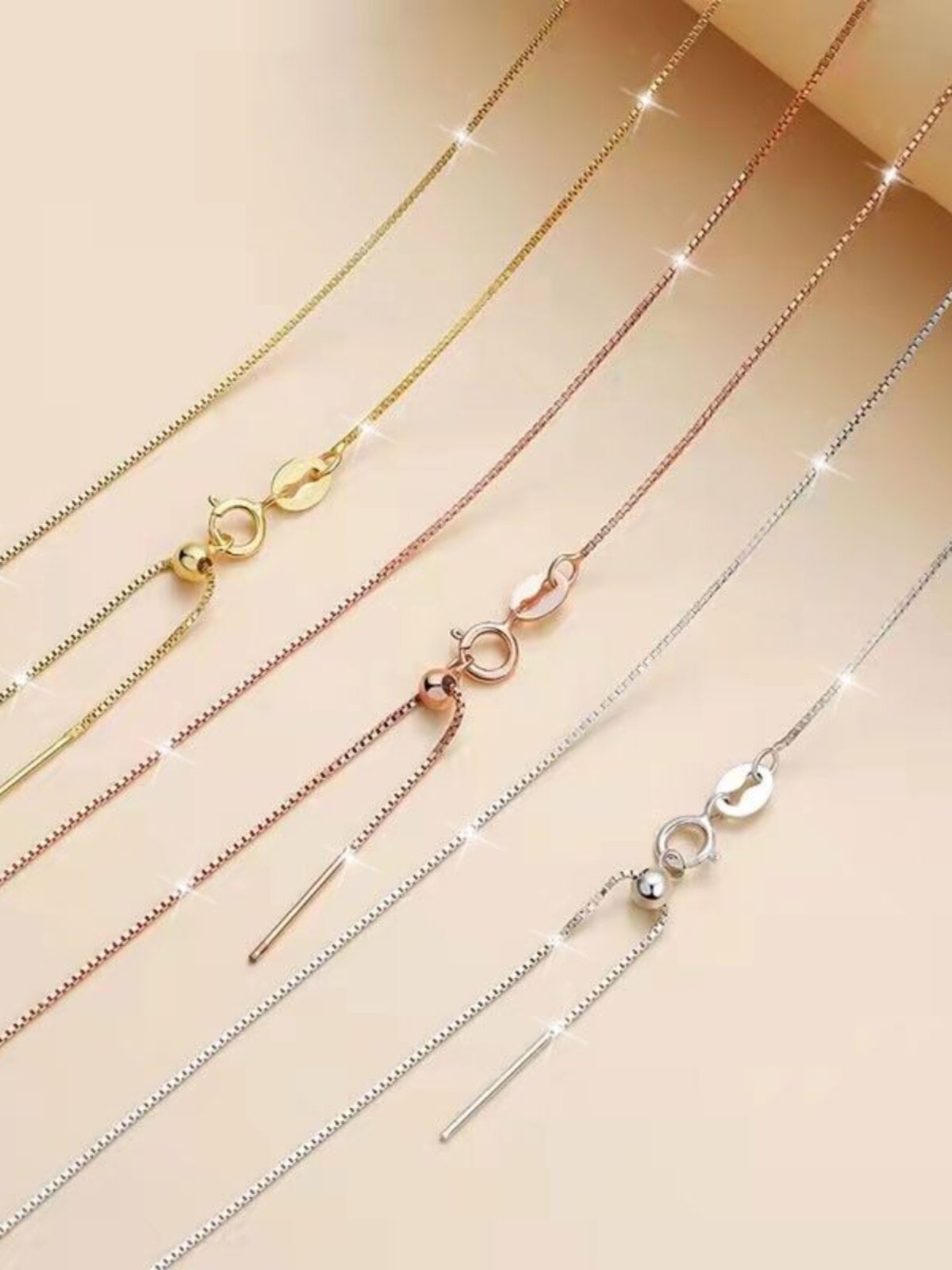 Adjustable 18K Gold Necklace Chain