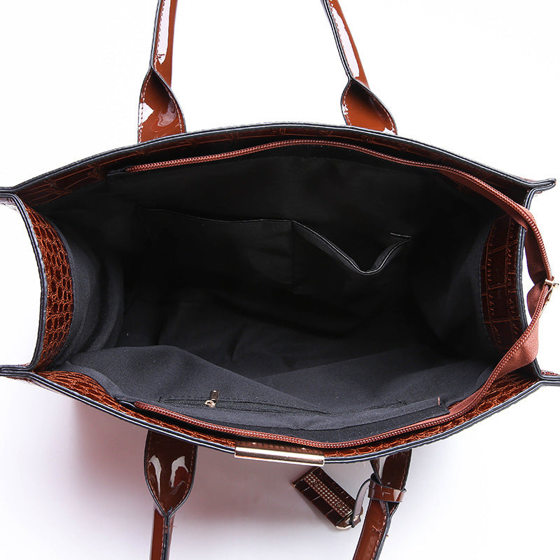 Embossed Bag Three-piece Shoulder Bag Crossbody Handbag