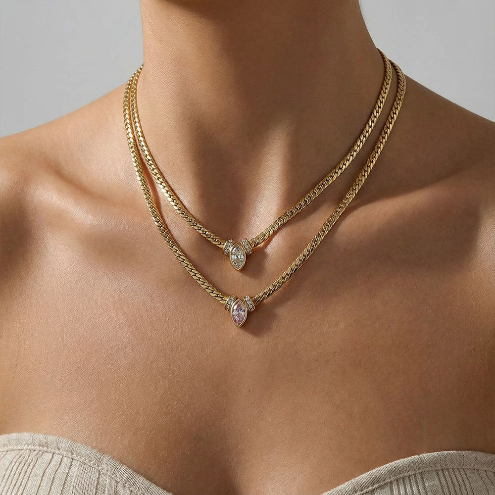 Diamond Encrusted Eye Necklace
