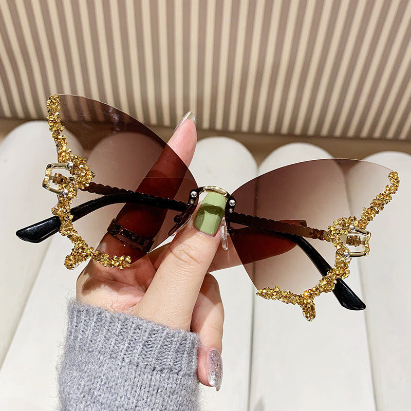 Butterfly Diamond Sunglasses UV400 Protection