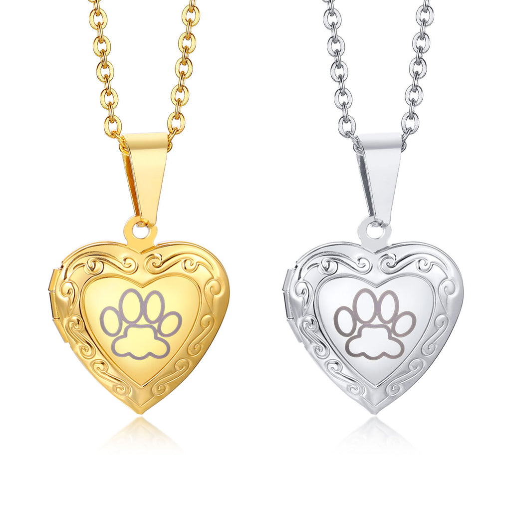 Openable Heart Photo Box Pendant Necklace