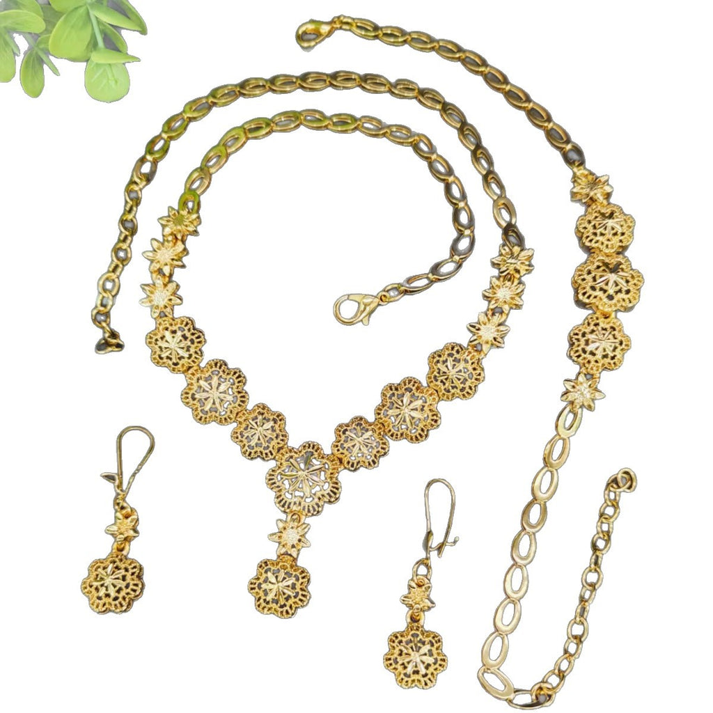 Floral Necklace and Earrings