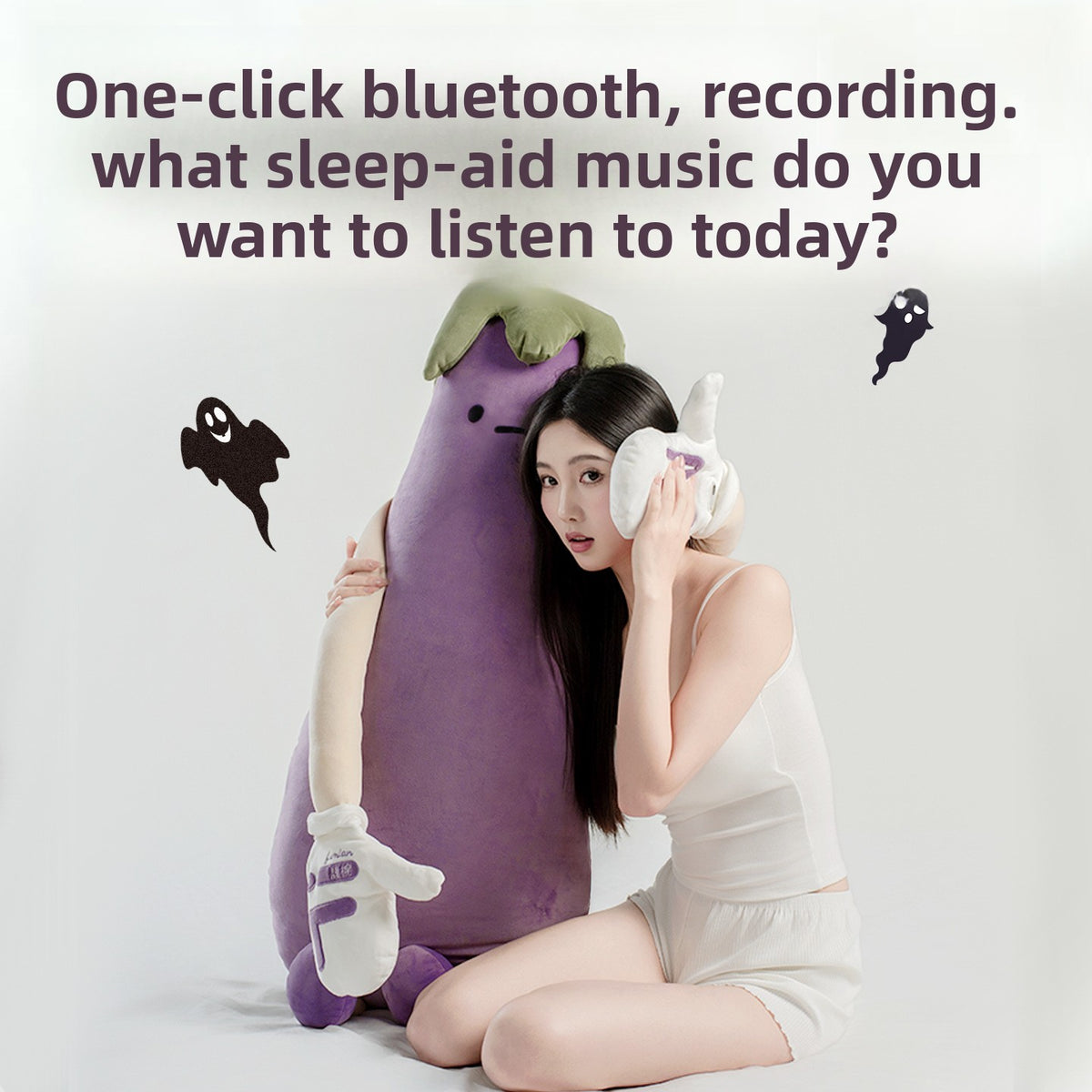 Eggplant Plush Sleep Aid Pillow
