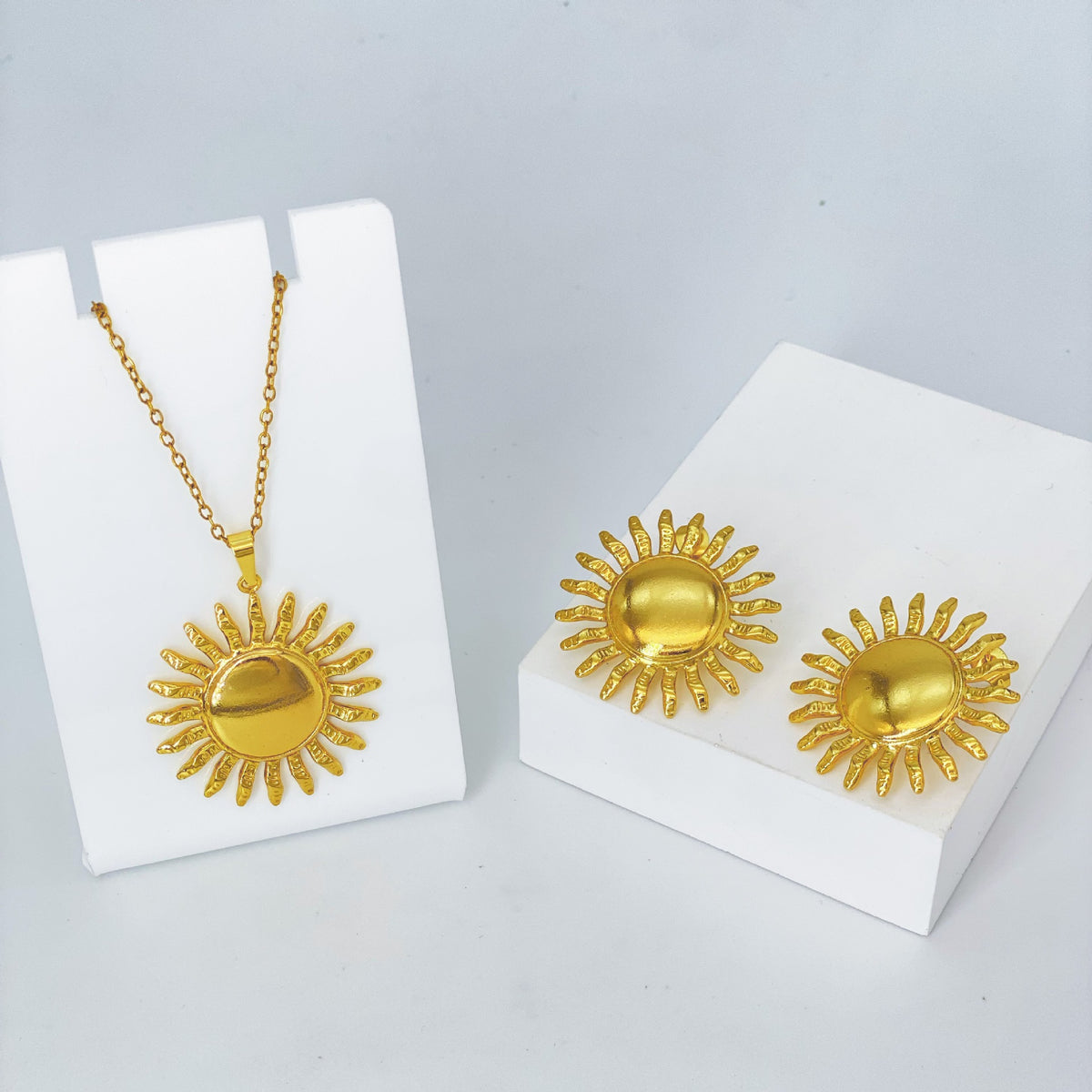 Stainless Steel Earrings and Necklace