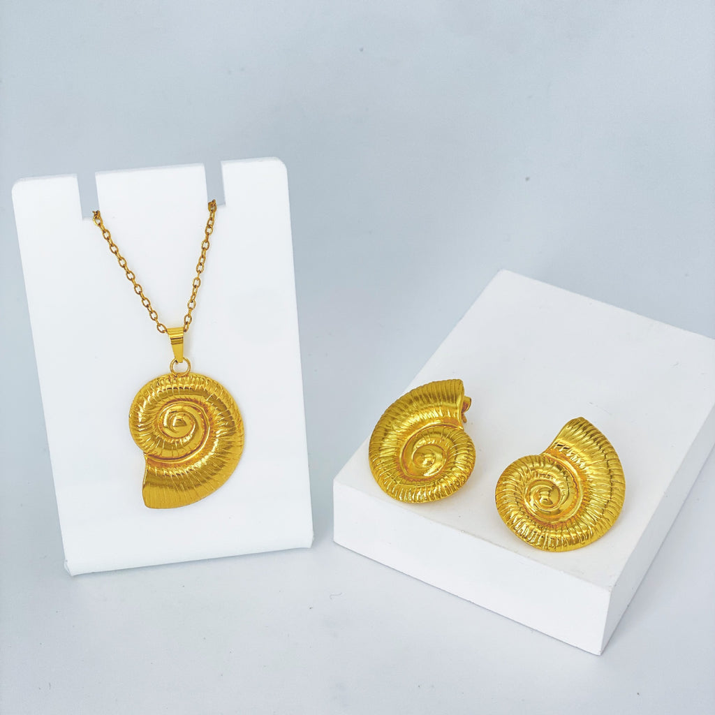 Stainless Steel Earrings and Necklace