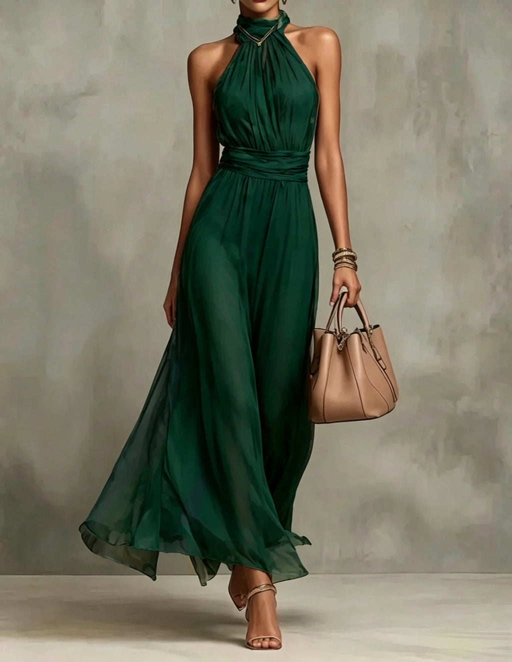 Womens Mesh Pleated Bodycon Long Dress