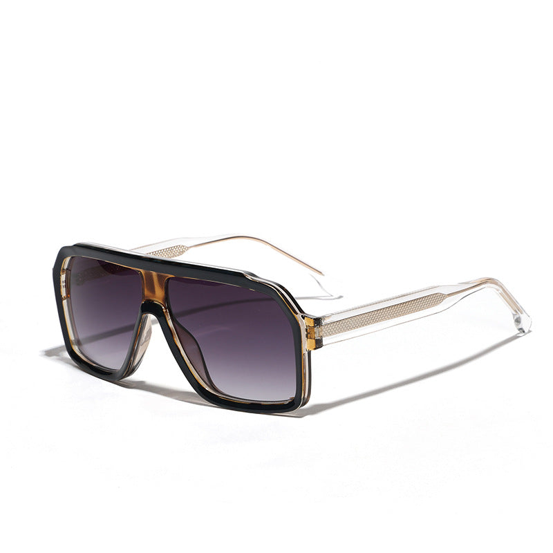 New Y2K Style Cool Square New Retro Rim Sunglasses Men's TR90 Sunglasses Women's Cross-border Big Frame Trend