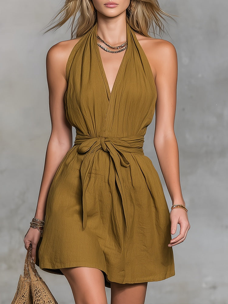 V-neck dress