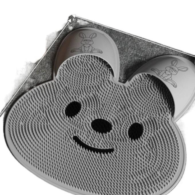 Rabbit Foot Scrub Bath Mat