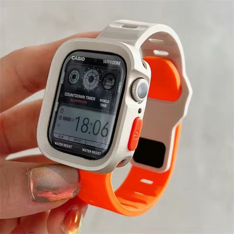 Apple Watch Silicone Strap and Protective Case