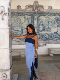 Figure-hugging halter dress