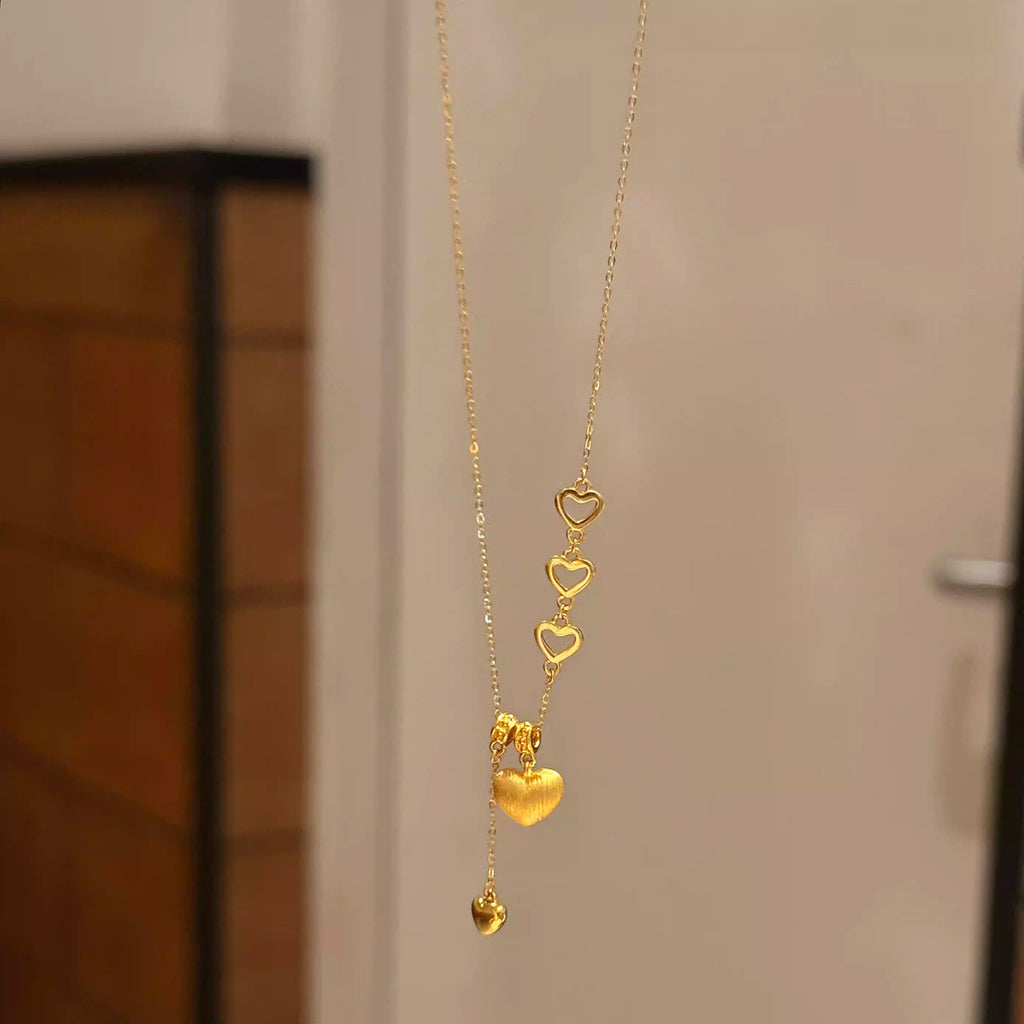 Golden Vintage Heart Tassel Adjustable Chain