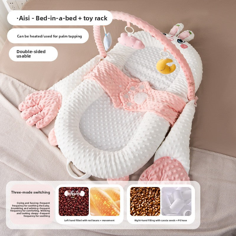 Baby Anti-Jump Soothing Bed with Slope Pad
