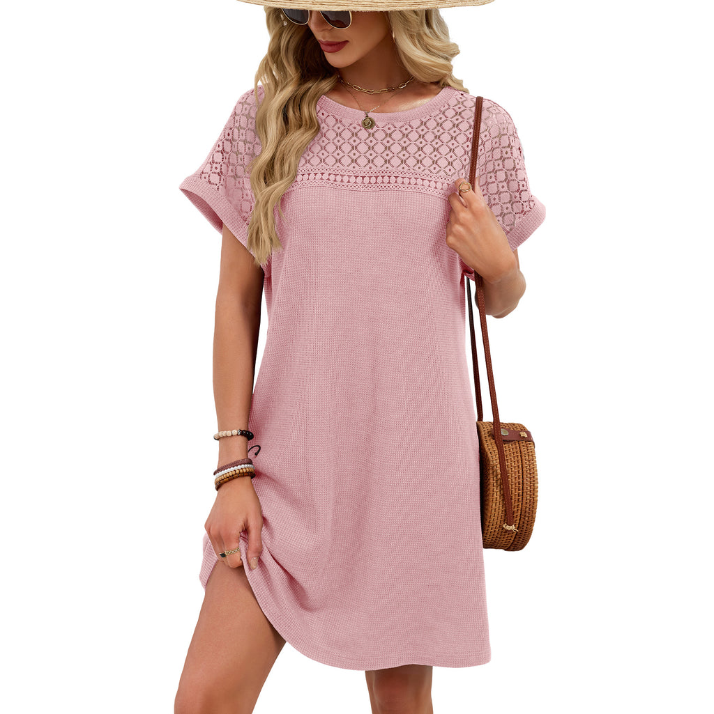 Loose Short-Sleeved Dress