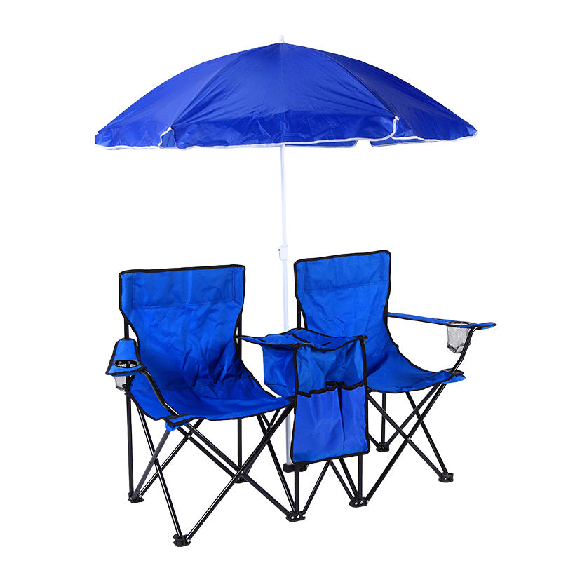 Portable Double Folding Chair with Sunshade