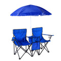 Portable Double Folding Chair with Sunshade