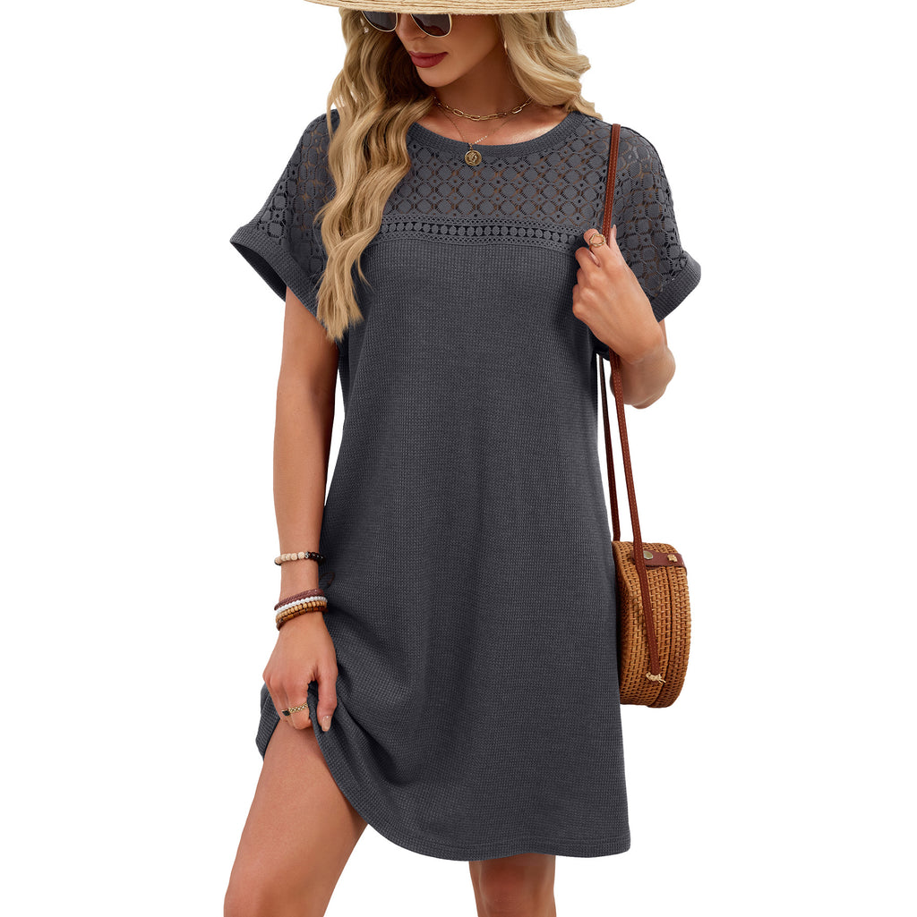 Loose Short-Sleeved Dress