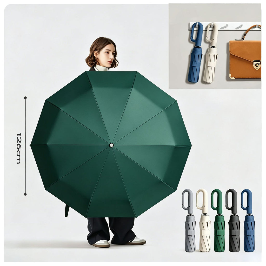 Fully Automatic Umbrella with Ring Handle