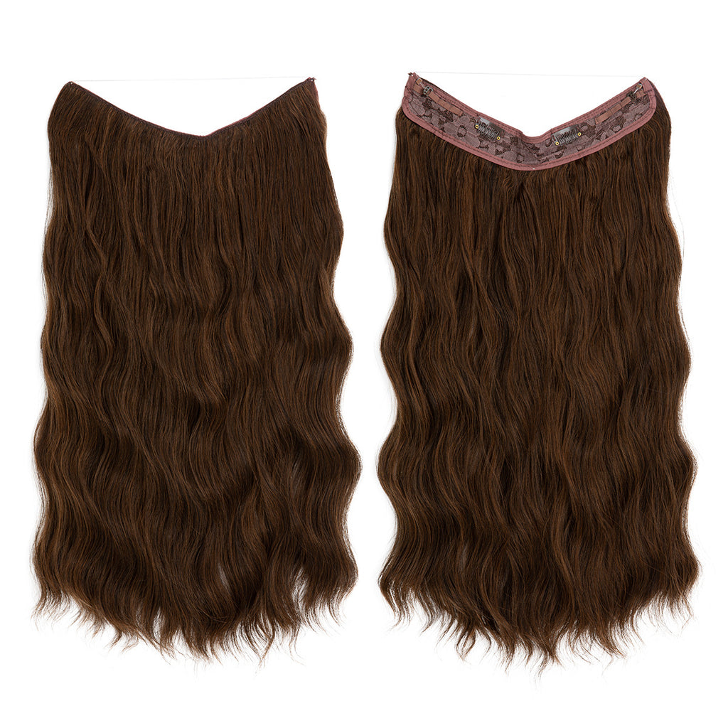 Synthetic Hair Extensions Long Wavy Clip-in