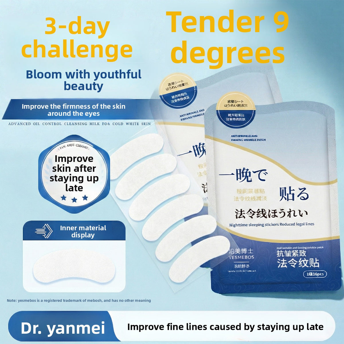 Anti-Wrinkle Firming Patches for Nasolabial Folds