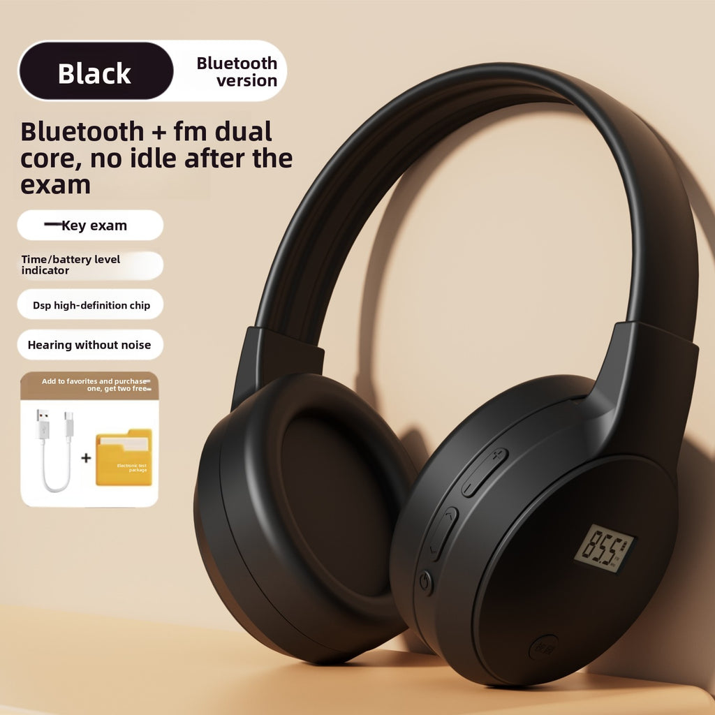 CET Exam Headphones with FM Radio and Bluetooth