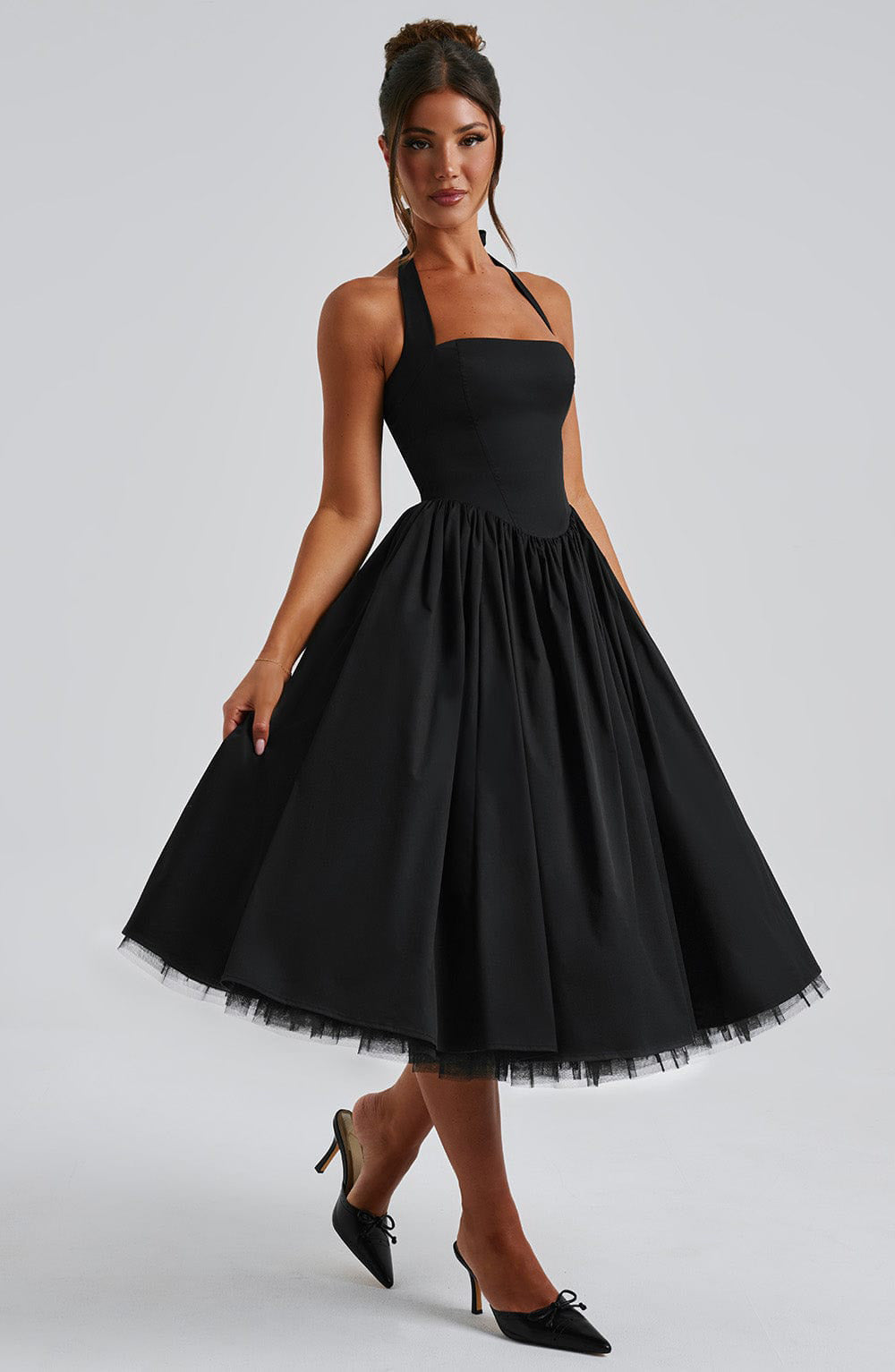 Elegant Fluffy Mesh Dress