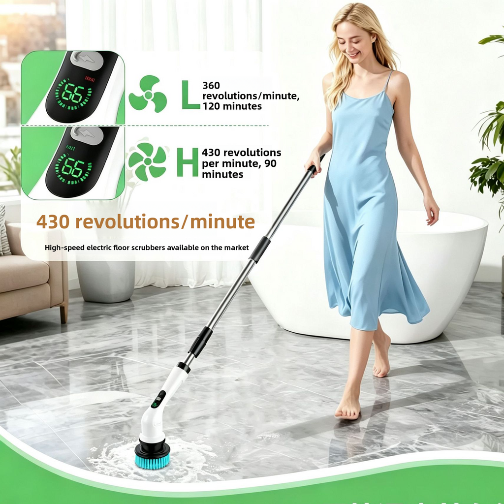 Electric Multifunctional Cleaning Brush with Rotating Heads