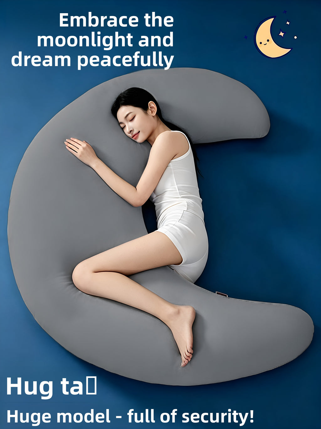 Moon Shaped Cooling Pillow for Side Sleepers