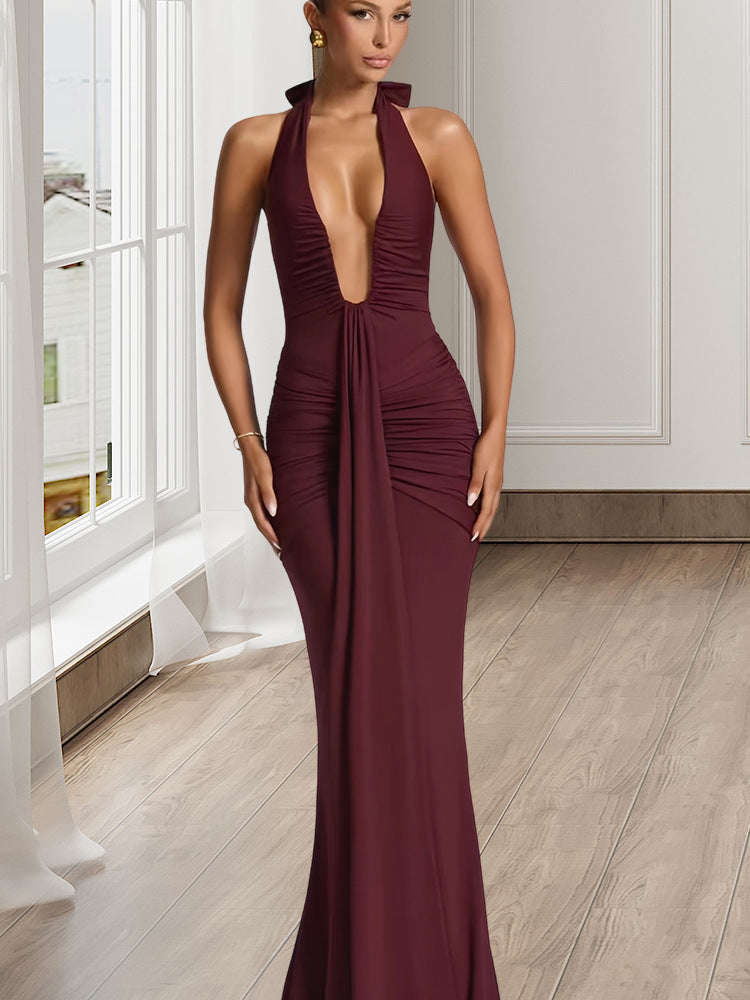 Elegant Halter Neck Bodycon Dress