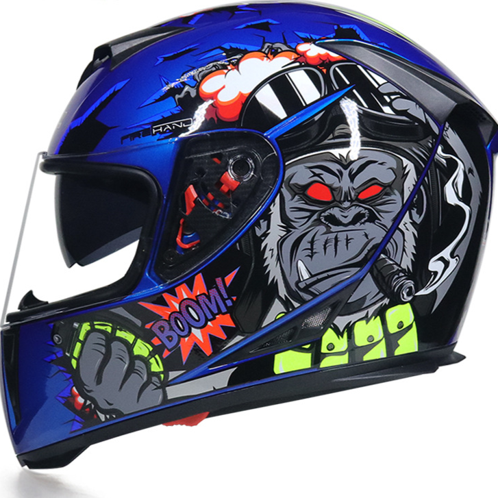 Full Face Bicycle Helmet with Dual Lenses