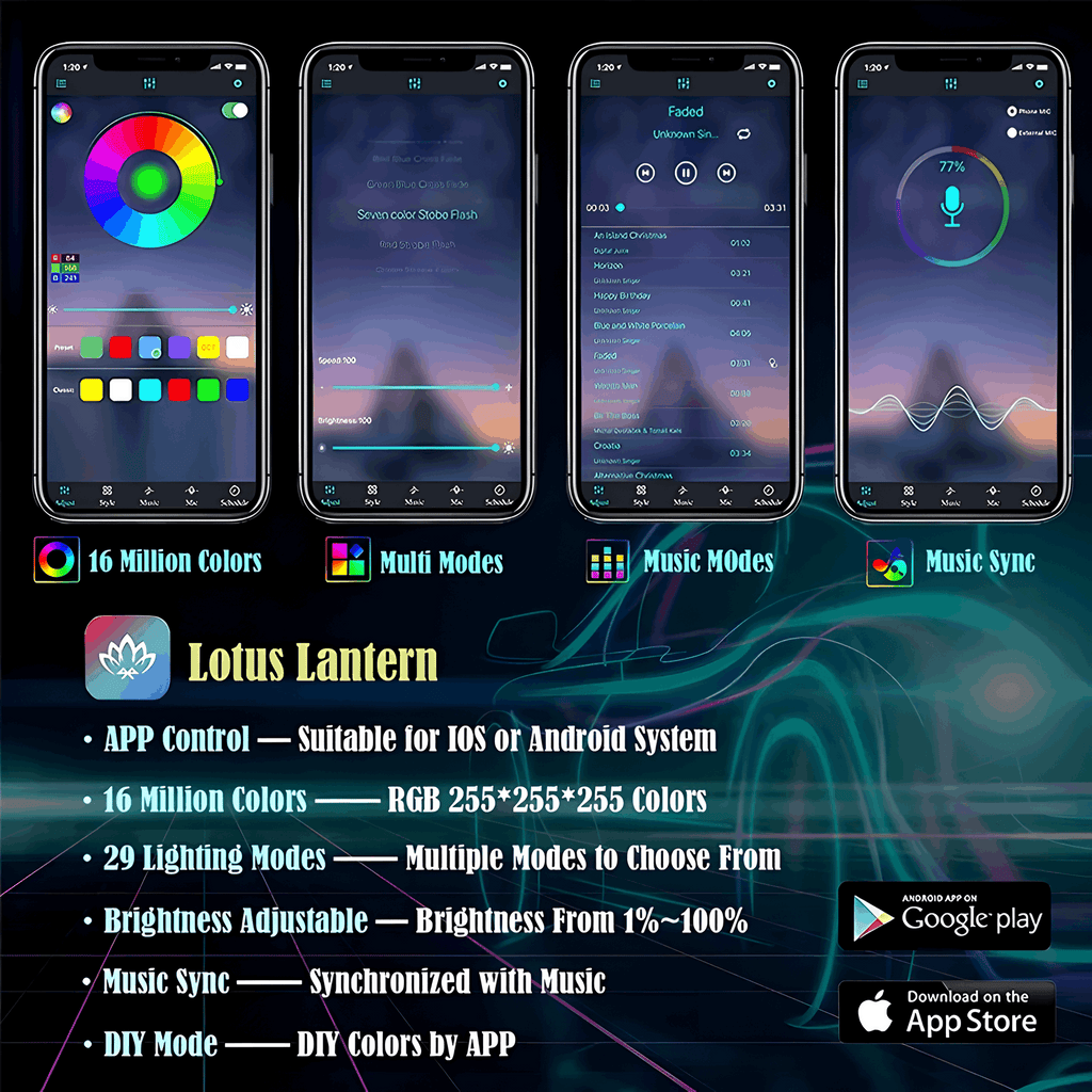 RGB Car Fiber-Optic Light Kit