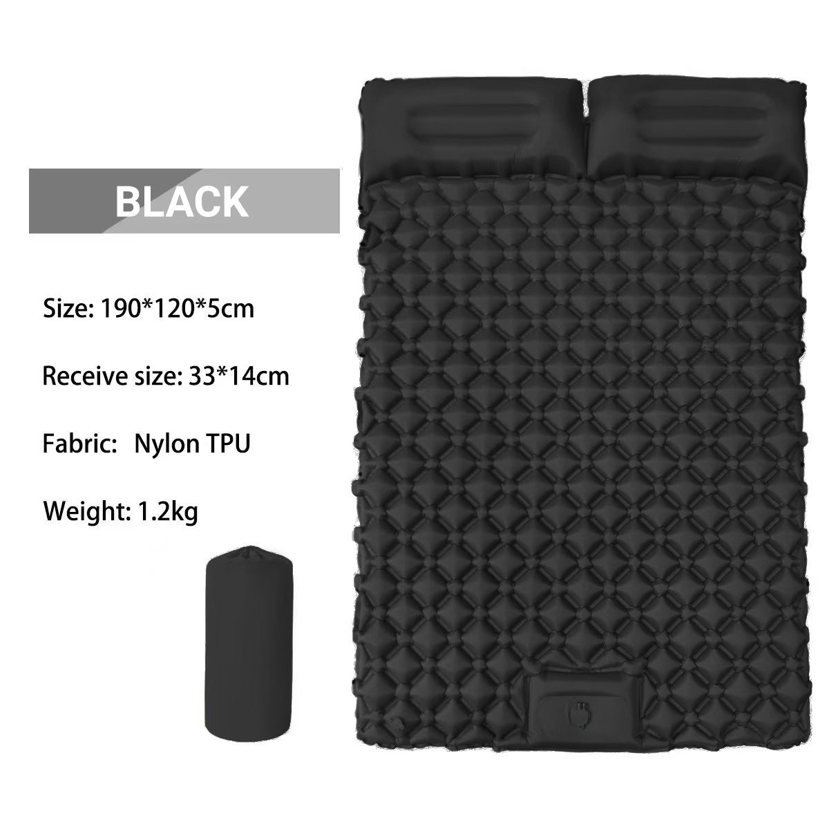 Ultra-Light Foot-Operated Automatic Inflatable Camping Mattress with Pillow