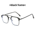 Metal Double Bridge Blue Light Protection Sunglasses