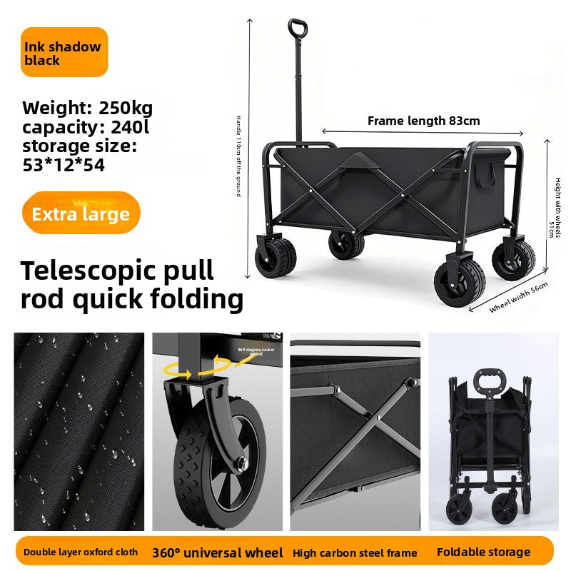 Portable Folding Camping Cart with Wheels