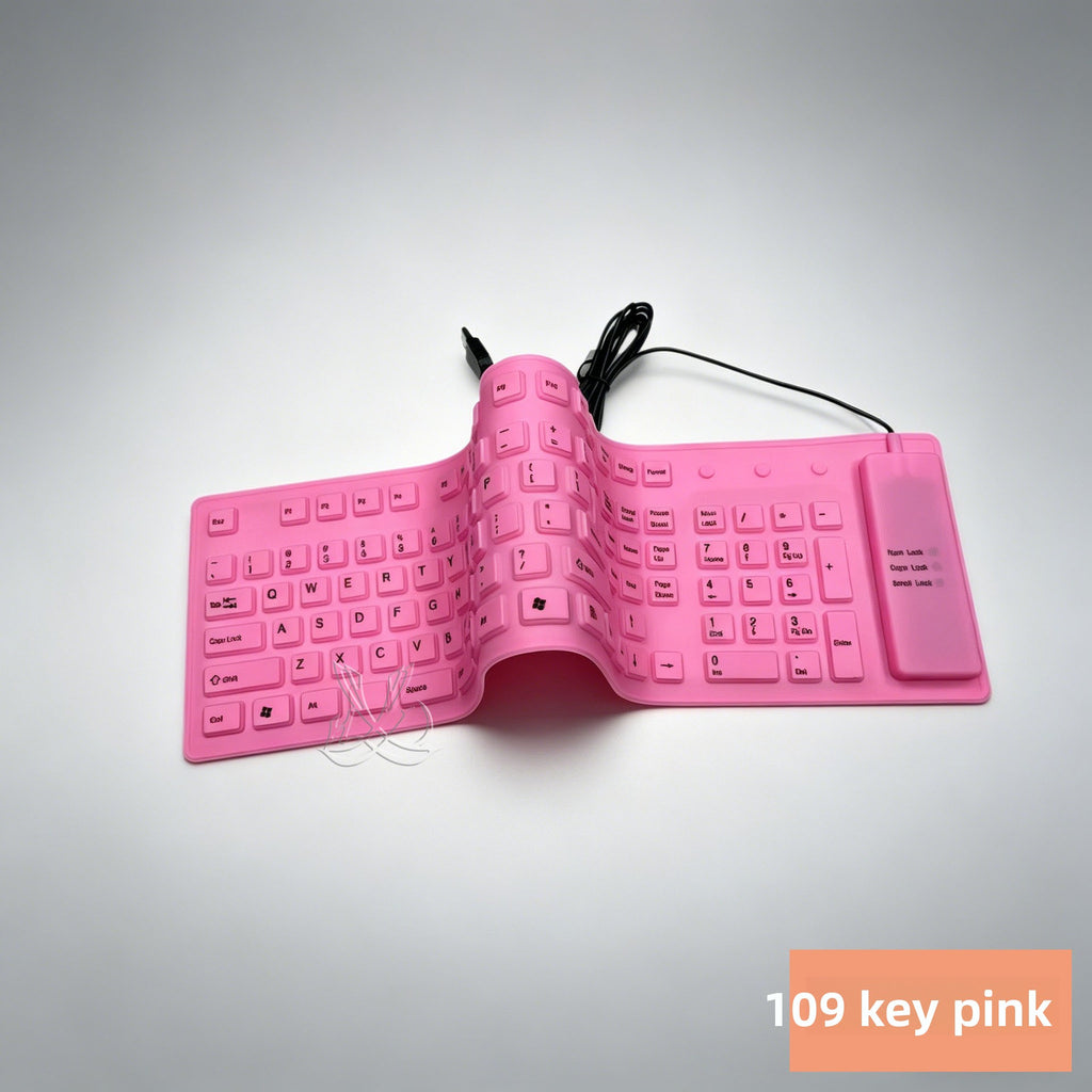 Silicone Mute Soft Keyboard USB Wired Folding