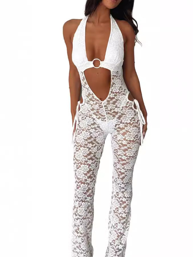 Elegant Lace Hollow-out Jumpsuit