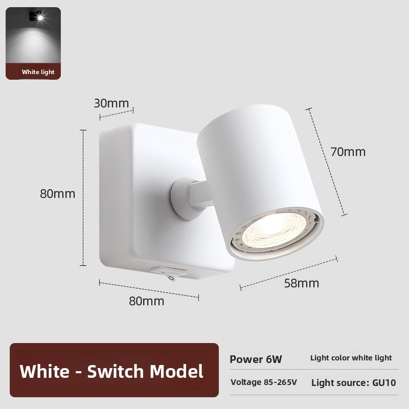 Hotel recessed wall-mounted spotlights