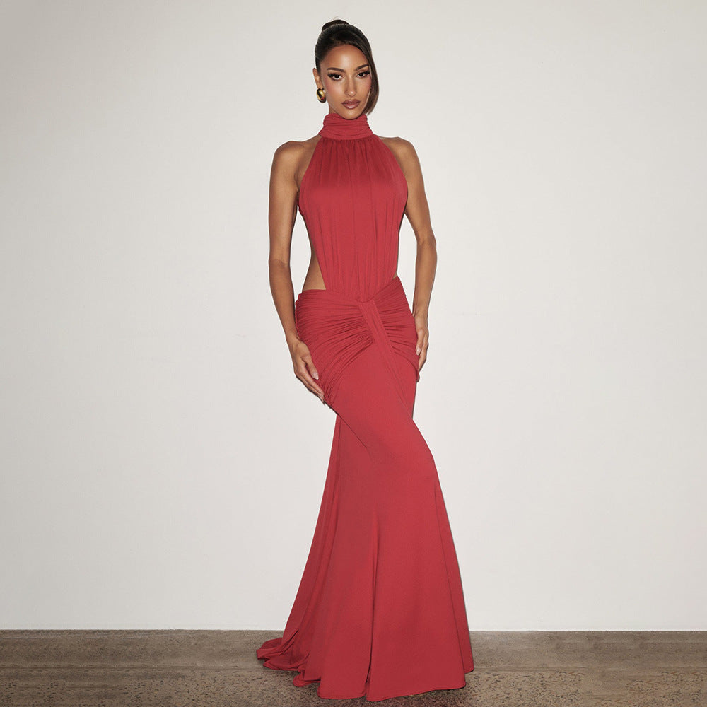 Elegant Backless Mermaid Evening Gown