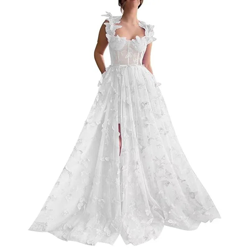 Elegant Spaghetti Strap Party Dress