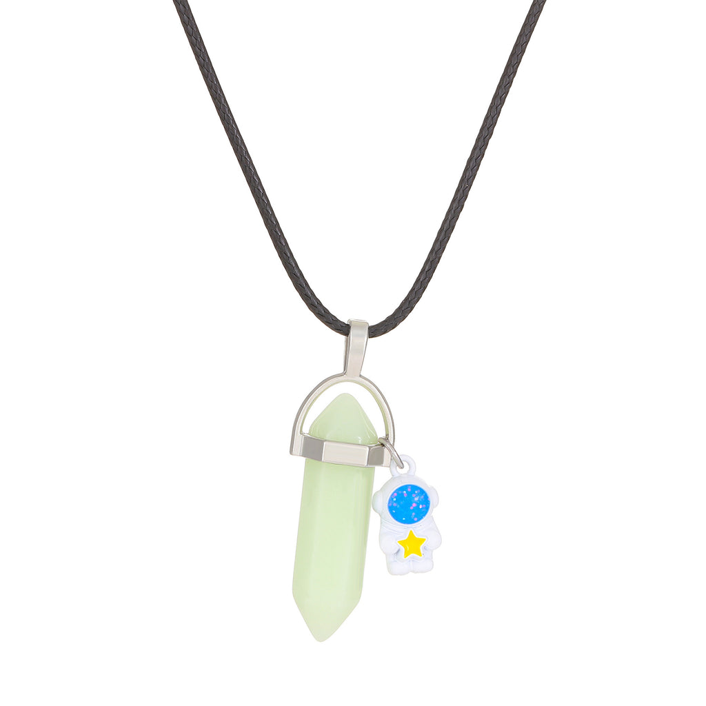 Spaceman Magnetic Couple Necklace Astronaut Clavicle Chain Luminous Jewelry